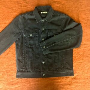 Madewell Jean Jacket in washed black.